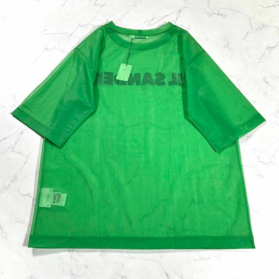 Jil Sander(ジルサンダー)の【極美品】JIL SANDER ジルサンダー　ロゴメッシュオーバーサイズTシャツ メンズのトップス(Tシャツ/カットソー(半袖/袖なし))の商品写真