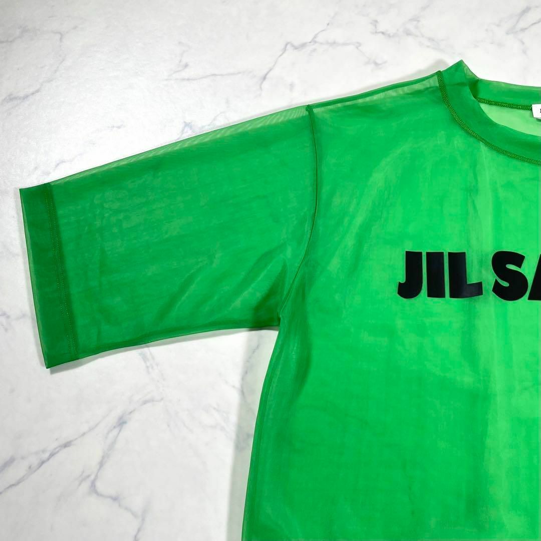 Jil Sander(ジルサンダー)の【極美品】JIL SANDER ジルサンダー　ロゴメッシュオーバーサイズTシャツ メンズのトップス(Tシャツ/カットソー(半袖/袖なし))の商品写真