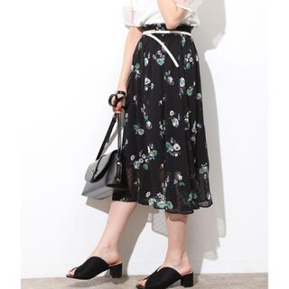 ViS - 美品　vis ヴィス　ビス　シフォンドビー花柄スカート