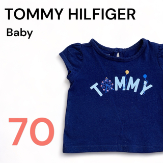トミーヒルフィガー(TOMMY HILFIGER)のTOMMYHILFIGER トミー　ベビー　Tシャツ   半袖　70 ネイビー(Ｔシャツ)