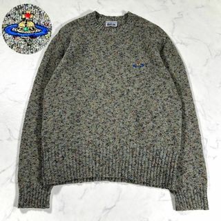 【極美品】Vivienne Westwood オーブ金刺繍ニット　マーブル(ニット/セーター)