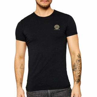 ヴェルサーチ(VERSACE)の送料無料 7 VERSACE ヴェルサーチ AUU01005 A232741 ブラック メデューサ 半袖 Tシャツ size 4(Tシャツ/カットソー(半袖/袖なし))