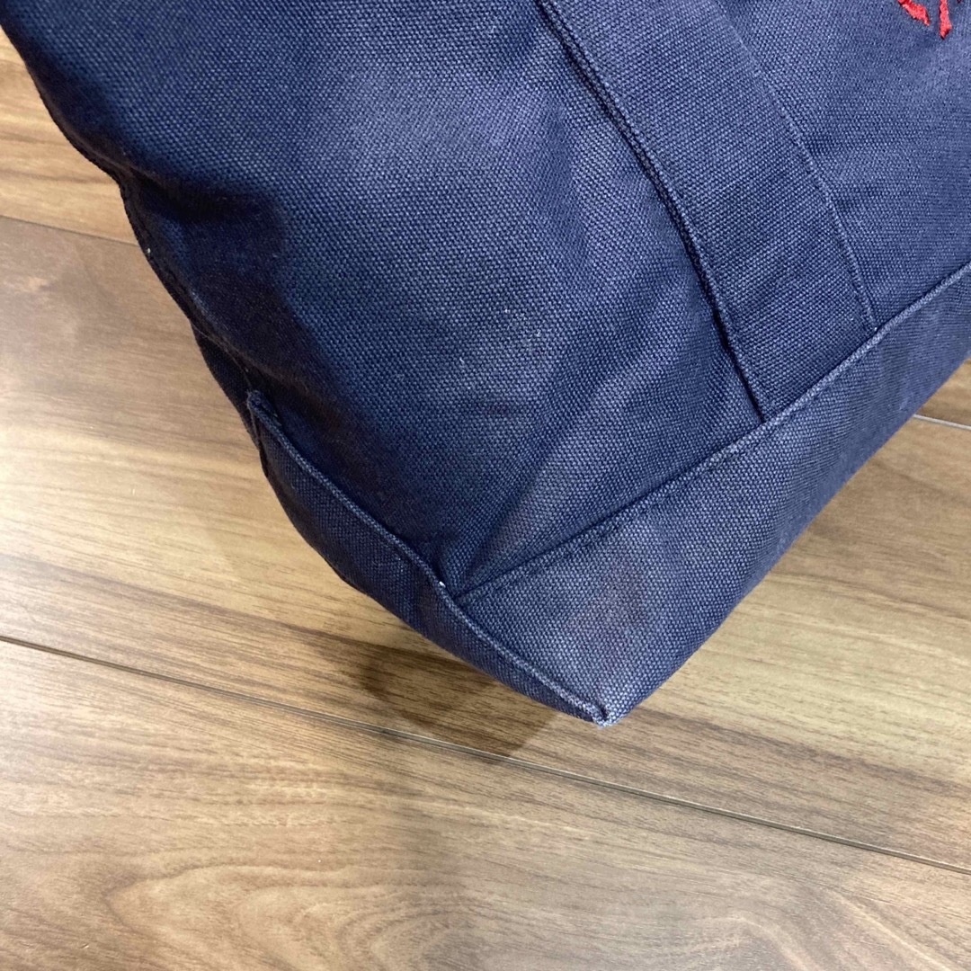 POLO RALPH LAUREN(ポロラルフローレン)の【良品】POLO ラルフローレン 帆布キャンパス トートバッグ A4◎ 刺繍ロゴ レディースのバッグ(トートバッグ)の商品写真