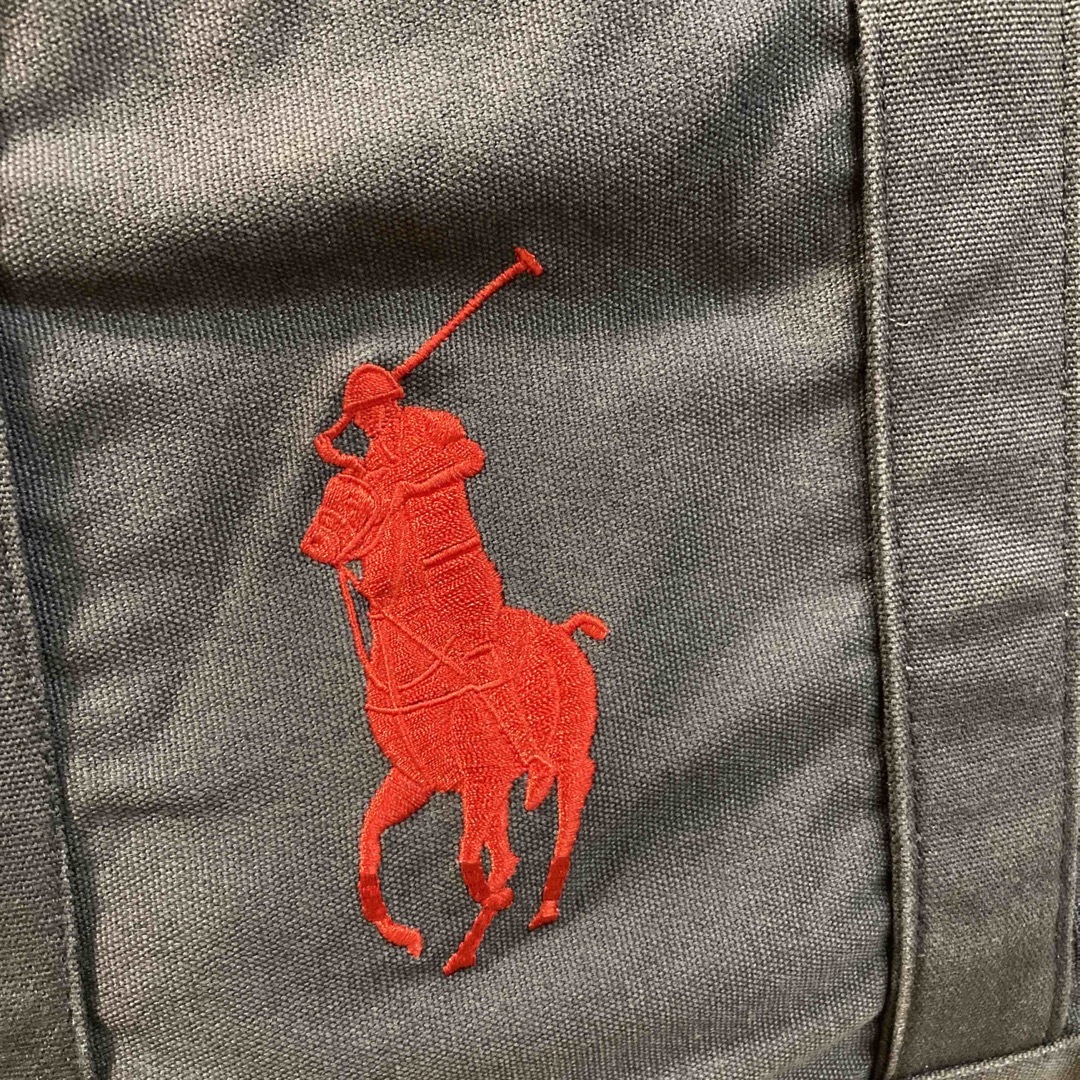 POLO RALPH LAUREN(ポロラルフローレン)の【良品】POLO ラルフローレン 帆布キャンパス トートバッグ A4◎ 刺繍ロゴ レディースのバッグ(トートバッグ)の商品写真