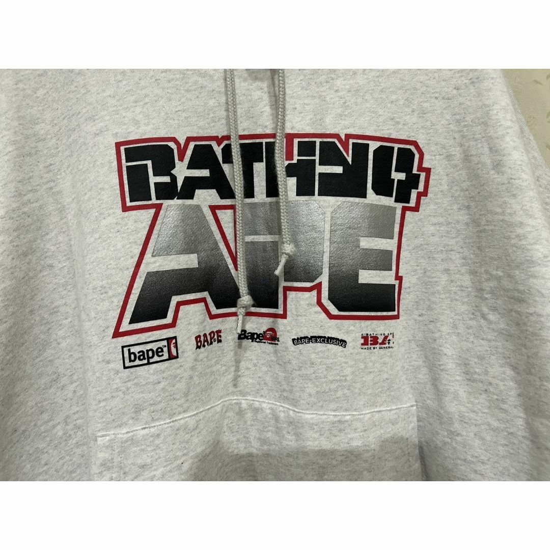 A BATHING APE(アベイシングエイプ)の＊アベイシングエイプ APE ロゴ スウェット プルオーバーパーカー XL メンズのトップス(パーカー)の商品写真