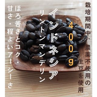 インドネシア　リントンマンデリン　自家焙煎コーヒー豆　400g(コーヒー)