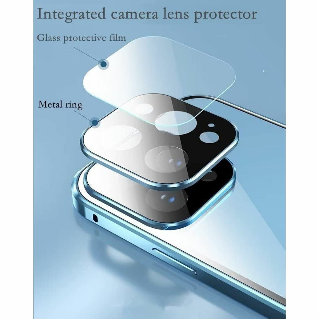 【サイズ:iPhone14_色:シルバー】iPhone 14 ケース 全面カバー スマホ/家電/カメラのスマホアクセサリー(その他)の商品写真