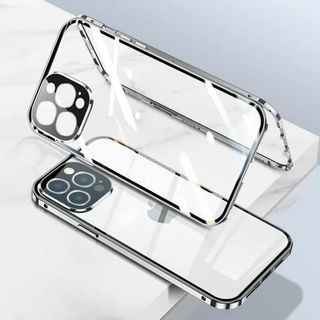 【サイズ:iPhone14_色:シルバー】iPhone 14 ケース 全面カバー(その他)