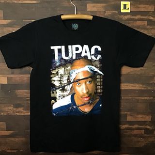 2pac Tシャツ　Lサイズ　トゥーパック　TUPAC(Tシャツ/カットソー(半袖/袖なし))