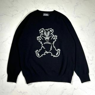 HYSTERIC GLAMOUR - 【極美品】HYSTERIC GLAMOUR ヒスベア　ロゴプリント　ウールニット