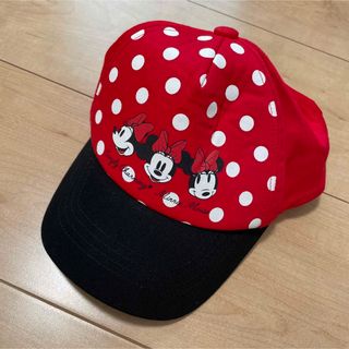 ディズニー(Disney)の48cm ディズニー　ミニーマウス　ドット　水玉　キャップ帽　新品未使用☆(帽子)