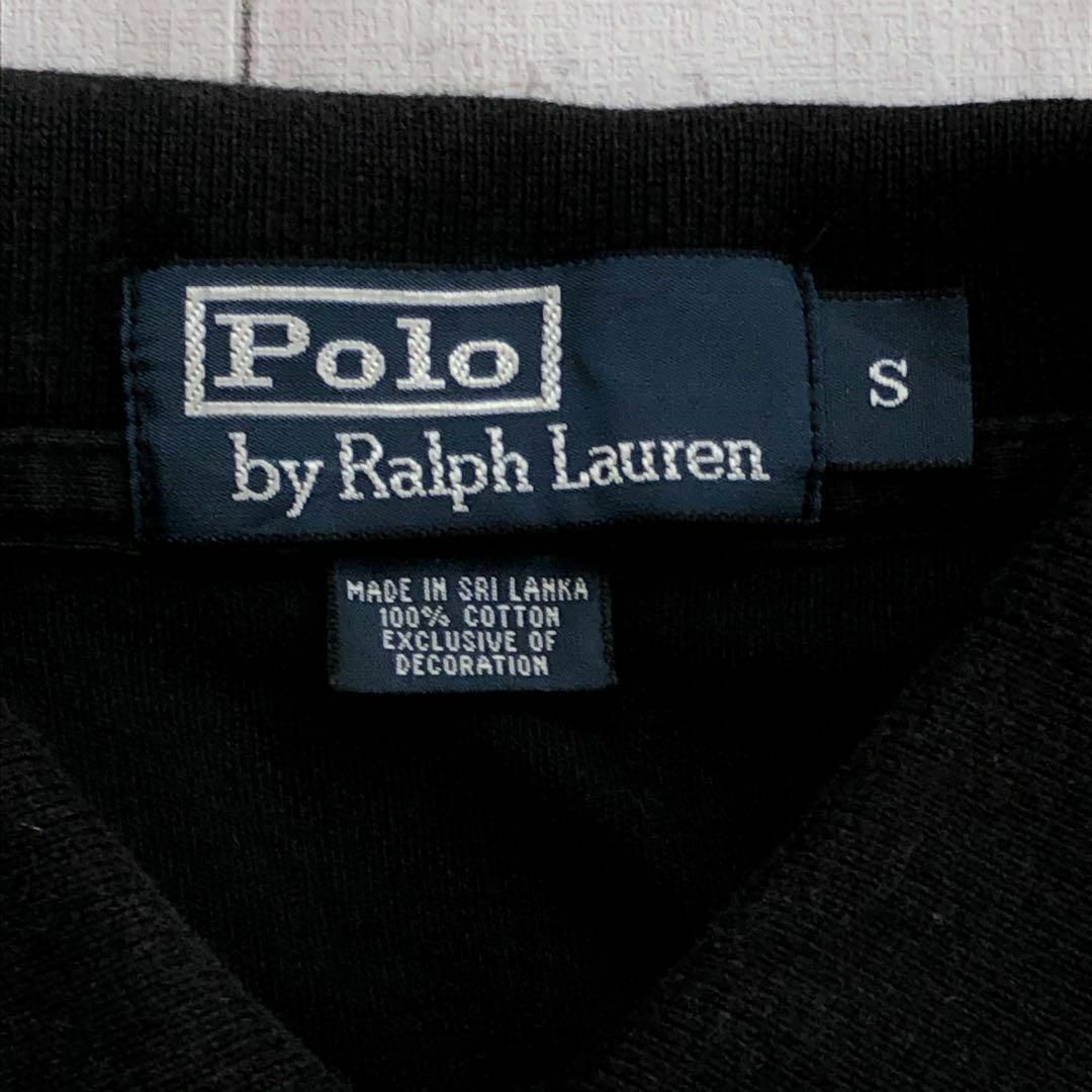 POLO RALPH LAUREN(ポロラルフローレン)のラルフローレン　ポロシャツ　サイズＳ　黒ブラック　赤ポニー刺繍　メンズ古着 メンズのトップス(ポロシャツ)の商品写真