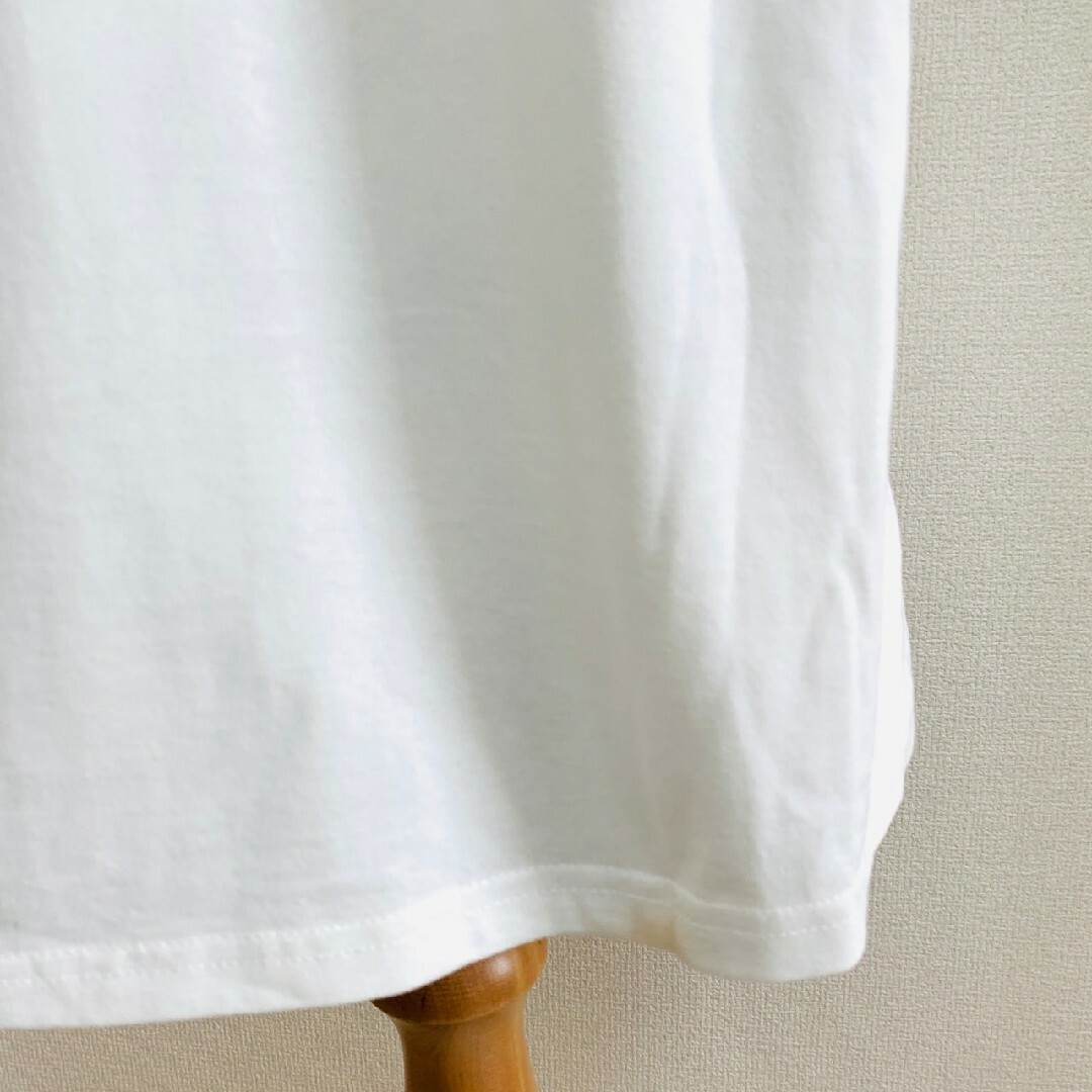 Airpapel (エアパペル)のエアパペル　半袖カットソー　L　ホワイト　レース　きれいめ　綿100% レディースのトップス(カットソー(半袖/袖なし))の商品写真