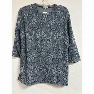 母の日　新品タグ付　七分袖　花柄　カットソー　M  L Tシャツ　デイサービス(シャツ/ブラウス(長袖/七分))