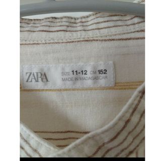 ザラキッズ(ZARA KIDS)のザラ リネン  バンドカラーシャツ(ブラウス)