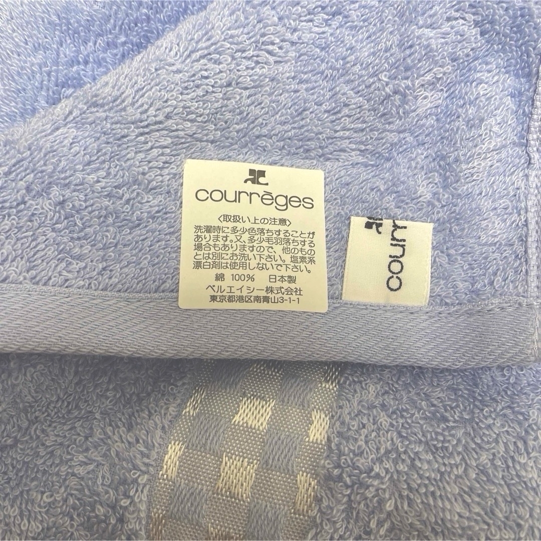 Courreges(クレージュ)の匿名配送 未使用品 クレージュ バスタオル インテリア/住まい/日用品の日用品/生活雑貨/旅行(タオル/バス用品)の商品写真