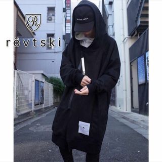 【送料無料】rovtski ネオプレーンオーバーサイズビッグジップパーカー(パーカー)