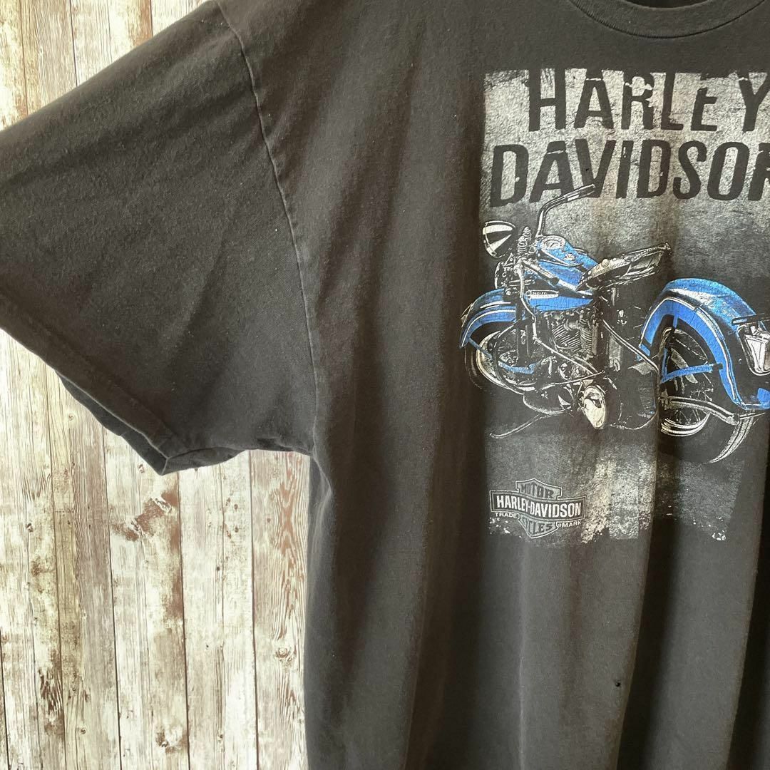 Harley Davidson(ハーレーダビッドソン)のハーレーダビッドソン　バーアンドシールドロゴ　黒ブラック　オーバーサイズ2ＸＬ メンズのトップス(Tシャツ/カットソー(半袖/袖なし))の商品写真