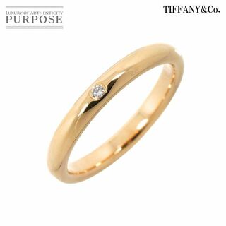 ティファニー(Tiffany & Co.)のティファニー TIFFANY&CO. スタッキング バンド 12号 リング ダイヤ 1P K18 PG ピンクゴールド 750 指輪 VLP 90225932(リング(指輪))