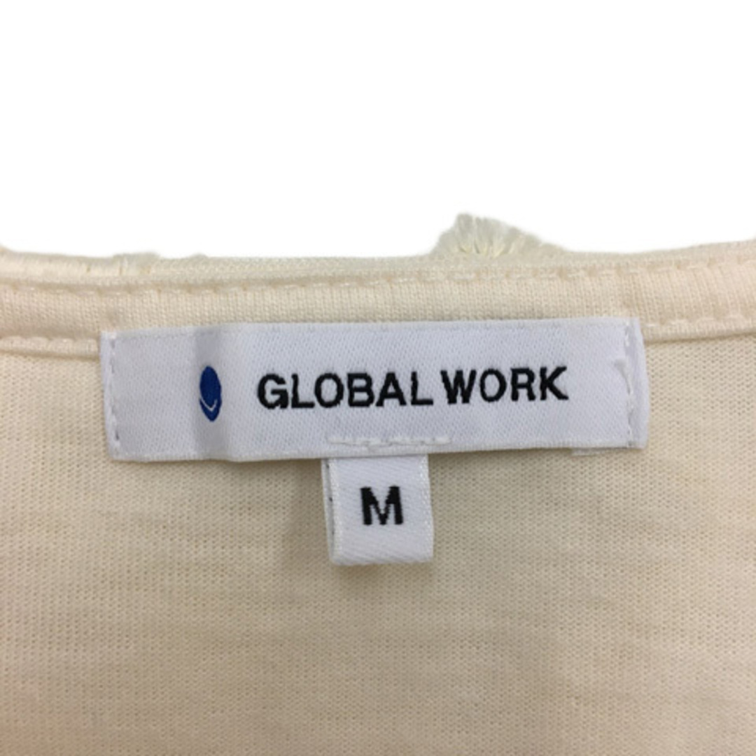 GLOBAL WORK(グローバルワーク)のグローバルワーク カットソー プルオーバー フレンチスリーブ M 白 レディースのトップス(カットソー(半袖/袖なし))の商品写真