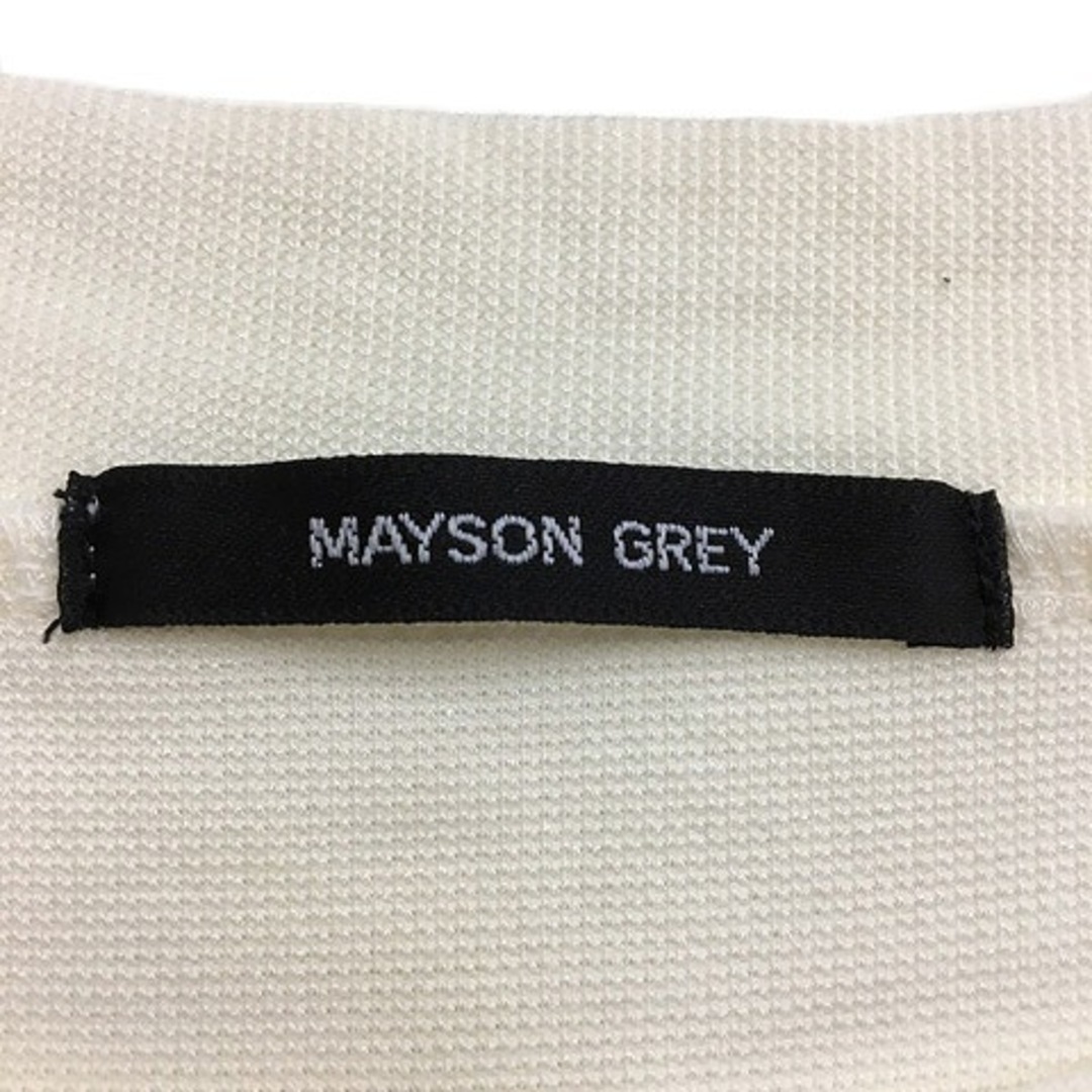 MAYSON GREY(メイソングレイ)のメイソングレイ カットソー プルオーバー ボートネック 切替 半袖 2 白 レディースのトップス(カットソー(半袖/袖なし))の商品写真