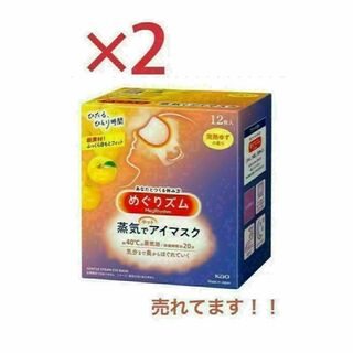 めぐりズム 蒸気でホットアイマスク 完熟ゆずの香り 2箱(合計24枚)(アイケア/アイクリーム)