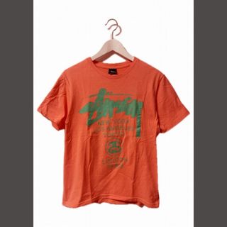 ステューシー STUSSY プリント Tシャツ カットソー S ピンク