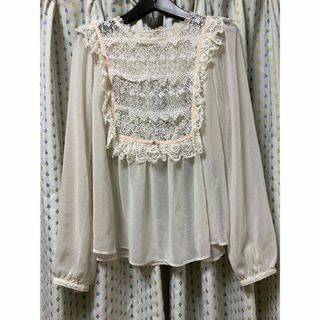 フランシュリッペ(franche lippee)のyukiemon アンティークレースブラウス　M(シャツ/ブラウス(長袖/七分))