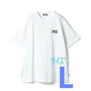 フィラ(FILA)の新品  FILA × BE:FIRST  ロゴ刺繍 半袖 Tシャツ L  白(Tシャツ/カットソー(七分/長袖))