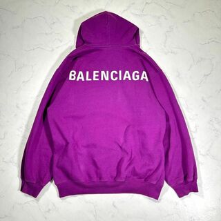 バレンシアガ(Balenciaga)の【希少カラー】BALENCIAGA バレンシアガ　バックロゴプリント　パーカー(パーカー)