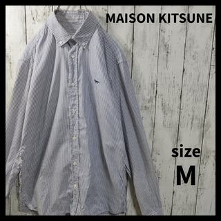 メゾンキツネ(MAISON KITSUNE')の【MAISON KITSUNE】Stripe Shirt　D901(シャツ)