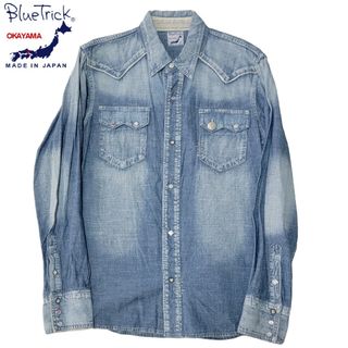 【極美品】Blue Trick 井原デニム 岡山 デニムシャツ 4 ウエスタン(シャツ)