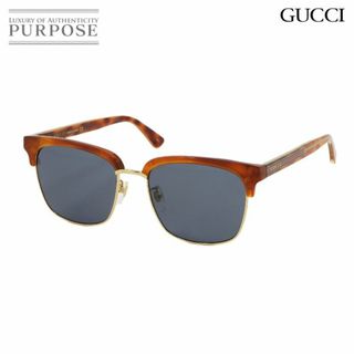 グッチ(Gucci)の未使用 展示品 グッチ GUCCI コンビフレーム サングラス べっ甲調 ブラウン ゴールド ブラック GG0382S VLP 90230625(サングラス/メガネ)