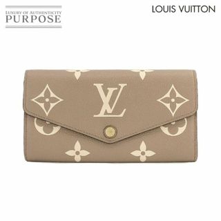 ルイヴィトン(LOUIS VUITTON)のルイ ヴィトン LOUIS VUITTON モノグラム アンプラント ポルトフォイユ サラ 二つ折り 長財布 トゥルトレール クレーム VLP 90231984(財布)