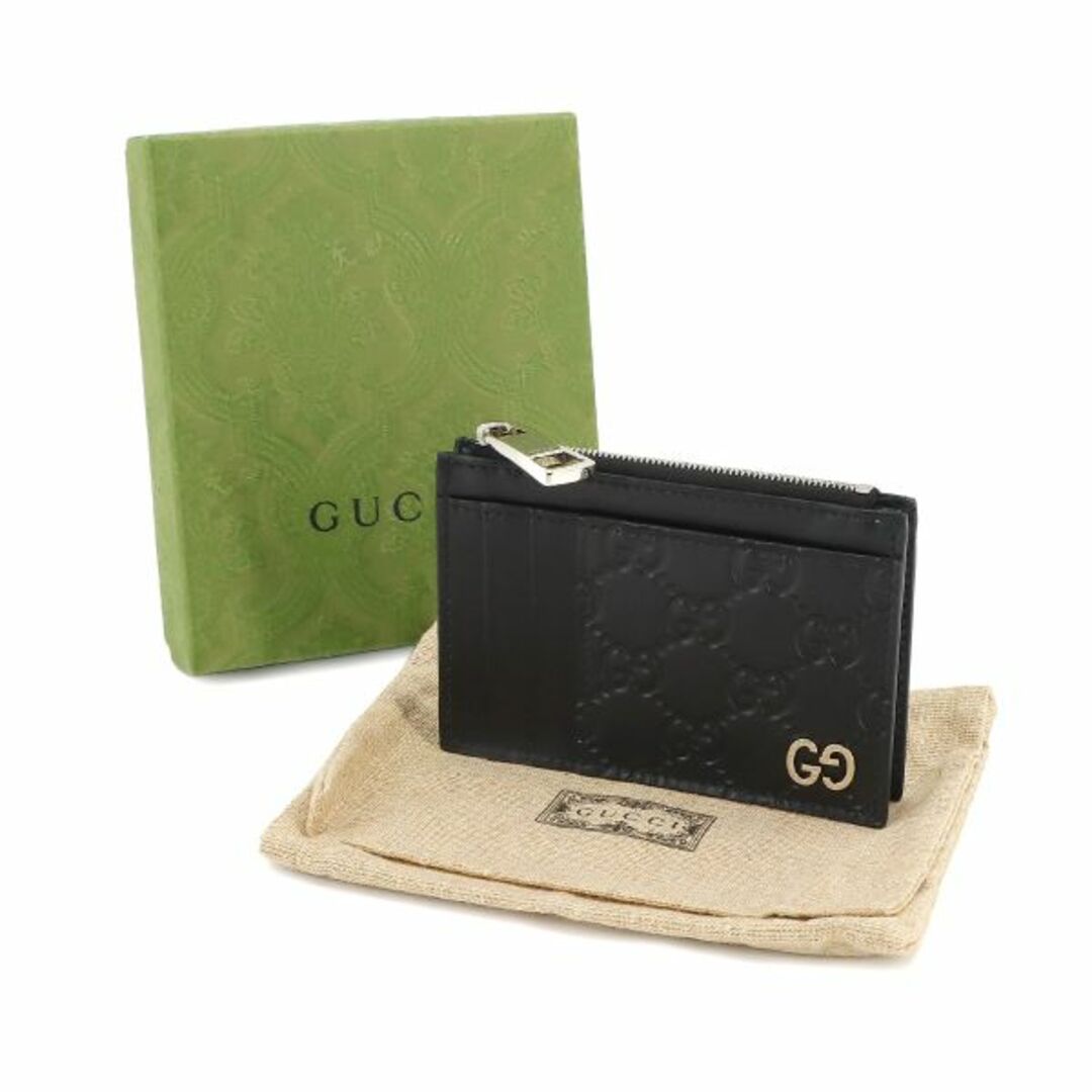 Gucci(グッチ)の未使用 展示品 グッチ GUCCI グッチシマ コインケース 小銭入れ カードケース レザー ブラック 597560 シルバー 金具 VLP 90232012 メンズのファッション小物(コインケース/小銭入れ)の商品写真