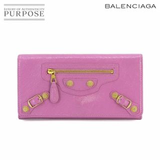 バレンシアガ(Balenciaga)のバレンシアガ BALENCIAGA ジャイアントマネー 二つ折り 長財布 レザー ピンク 233599 ゴールド 金具 VLP 90232024(財布)