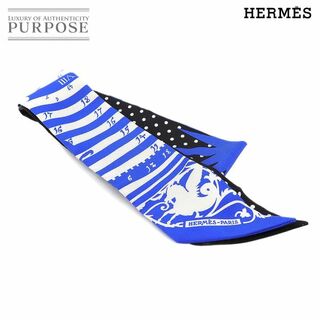 エルメス(Hermes)の未使用 展示品 エルメス HERMES ツイリー スカーフ シルク 100% ASTROLOGIE DOT 占星術 ドット ブラック ブルー ホワイト VLP 90232097(バンダナ/スカーフ)