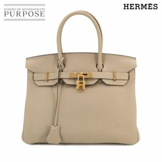 エルメス(Hermes)の新品同様 エルメス HERMES バーキン30 ハンド バッグ トゴ トゥルティエールグレー C刻印 ピンクゴールド 金具 VLP 90232136(ハンドバッグ)