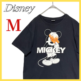ディズニー(Disney)のDisney ディズニー 半袖 Tシャツ ミッキー Mサイズ 黒 ブラック(Tシャツ/カットソー(半袖/袖なし))