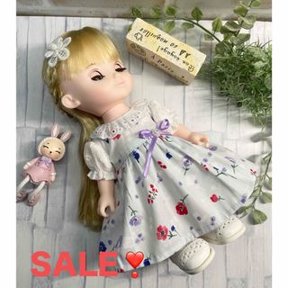 【SALE】ソランちゃん♡レミンちゃん♡花柄ワンピース2点セット305(人形)