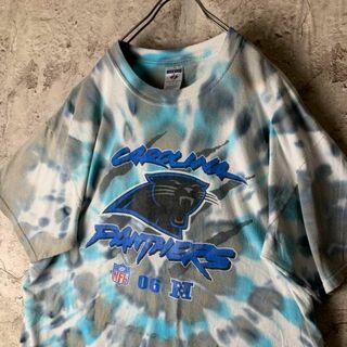 サンタモニカ(Santa Monica)のNo413【希少色】NFLカロライナパンサーズ　オーバサイズ　Tシャツ　タイダイ(Tシャツ/カットソー(半袖/袖なし))