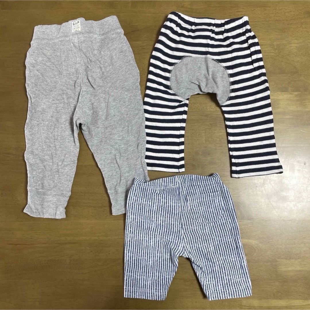 90cm  5〜7分丈パンツ　３枚セット キッズ/ベビー/マタニティのキッズ服男の子用(90cm~)(パンツ/スパッツ)の商品写真