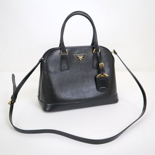 プラダ(PRADA)の【PRADA】プラダ 2WAYバッグ サフィアーノ 三角ロゴプレート レザー ブラック×ゴールド金具 BN2558 /kt10349ik(ショルダーバッグ)