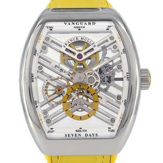 フランクミュラー(FRANCK MULLER)の【新品】フランクミュラー ヴァンガード7デイズパワーリザーブスケルトン V45S6SQTACJA SS 手巻(腕時計(アナログ))