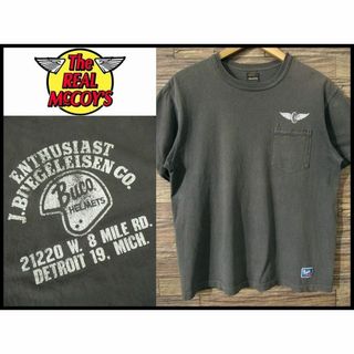 ザリアルマッコイズ(THE REAL McCOY’S)のG① XL 雰囲気抜群 リアルマッコイズ ブコ ヘルメット 胸ポケット Tシャツ(Tシャツ/カットソー(半袖/袖なし))