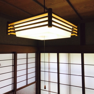 松下電工 シーリングライト 和風照明 木製照明 天井照明 紐付き(天井照明)