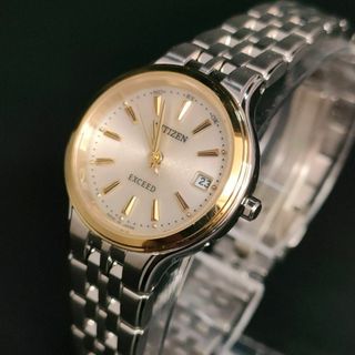 シチズン(CITIZEN)の極美品【稼働品】CITIZEN　シチズンエクシード　ゴールド　シルバー　ソーラー(腕時計)