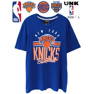 NBA　ニューヨーク・ニックス　Tシャツ　L　青　USA古着(Tシャツ/カットソー(半袖/袖なし))