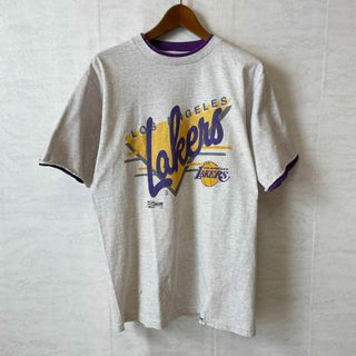 バスケ　シングルステッチ　NBAレイカーズ　90ＳビンテージＴシャツ　メンズ古着(Tシャツ/カットソー(半袖/袖なし))