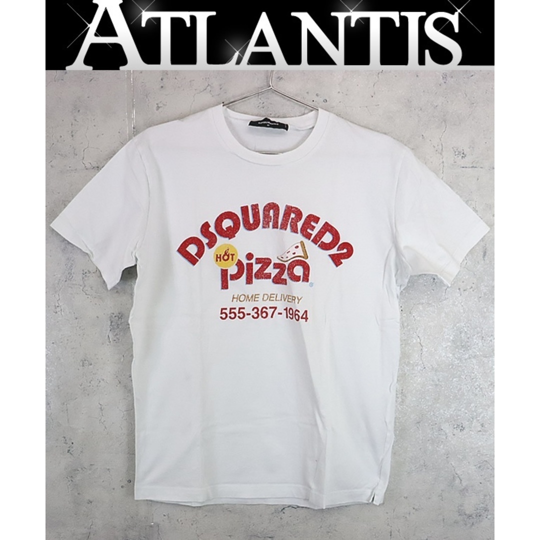 DSQUARED2(ディースクエアード)のDSQUARED2 銀座店 ディースクエアード2 SALE Pizza プリント Tシャツ 半袖 size:M 白 93149 メンズのトップス(Tシャツ/カットソー(半袖/袖なし))の商品写真